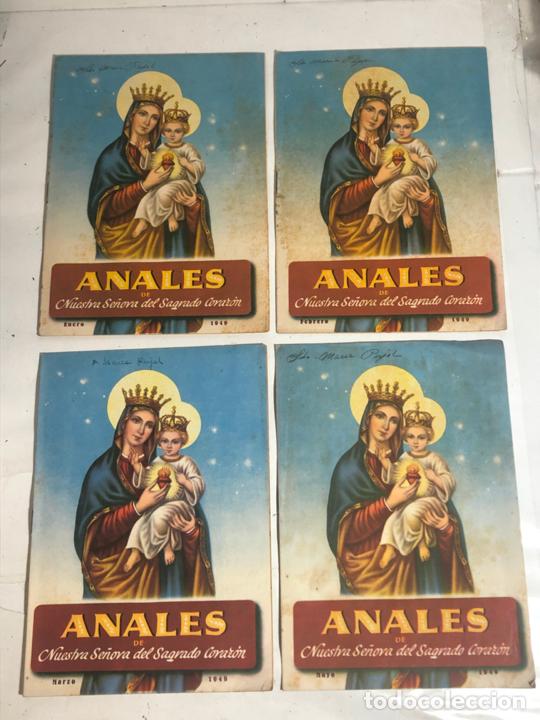 Coleccionismo de revistas y peri&oacute;dicos: ANALES DE NUESTRA SE&Ntilde;ORA DEL SAGRADO CORAZON - 4 REVISTAS 1949