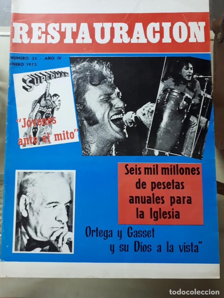 Coleccionismo de revistas y peri&oacute;dicos: Revista Restauraci&oacute;n n&ordm;35 diciembre 1972