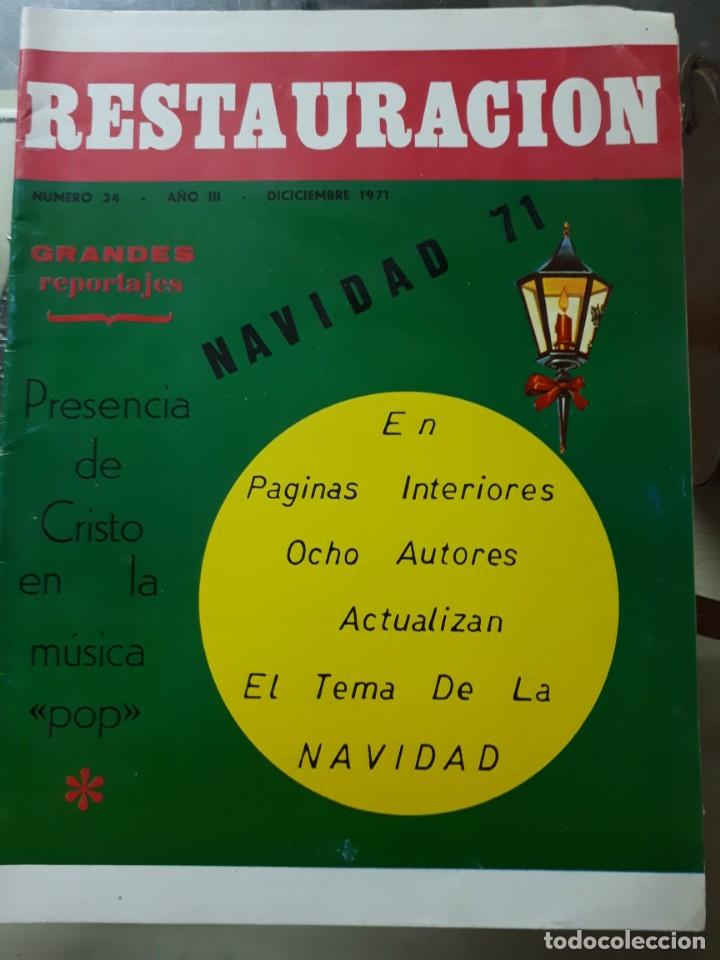 Coleccionismo de revistas y peri&oacute;dicos: Revista Restauraci&oacute;n n&ordm;34 Diciembre 1971