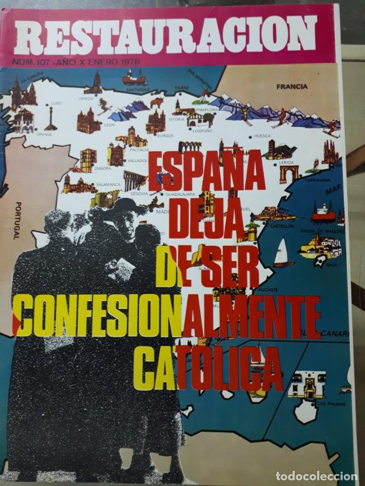 Collezionismo di Riviste e Giornali: Revista Restauracion n&ordm;107 Enero 1978