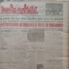 Coleccionismo de Revistas y Periódicos: MUNDO OBRERO (26/01/1938)!! PODEMOS MEJORAR LAS CONDICIONES DE VIDA DE LOS TRABAJADORES!!!!
