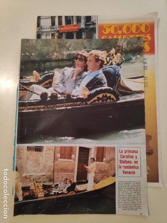 Colecionismo de Revistas e Jornais: NTC RECORTE SEMANA CAROLINA DE MONACO STEFANO 2 HOJAS 3 PAGINAS 7 FOTOS COLOR