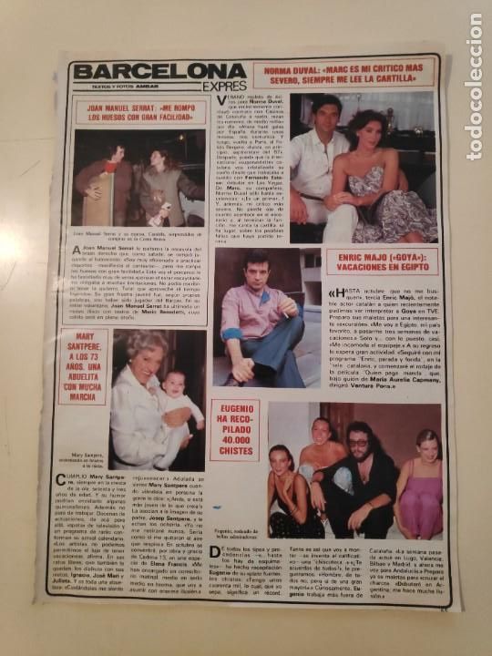 Collezionismo di Riviste e Giornali: NTC RECORTE SEMANA SERRAT NORMA DUVAL MARY SANTPERE EUGENIO 1 HOJA 1 PAGINA 4 FOTOS COLOR