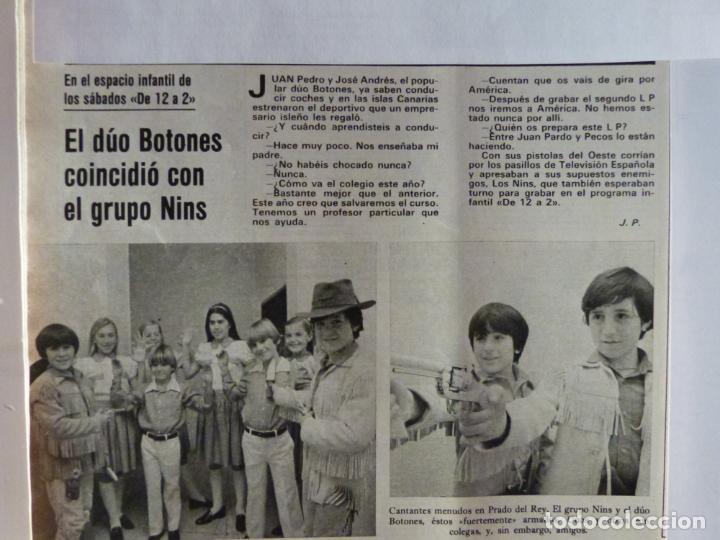 Coleccionismo de Revistas y Peri&oacute;dicos: RECORTE CLIPPING DE EL DUO BOTONES REVISTA SEMANA N&ordm; 2140 PAG. 70