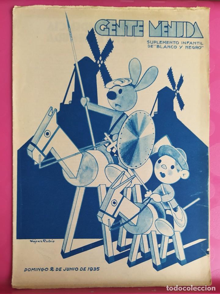 Collection Magazines and Newspapers: SUPLEMENTO INFANTIL GENTE MENUDA BLANCO Y NEGRO 2 JUNIO 1935