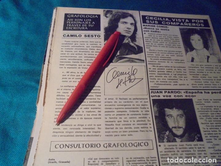 Coleccionismo de revistas y peri&oacute;dicos: RECORTE : CAMILO SESTO : GRAFOLOGIA. SEMANA, AGTO 1976 (#)