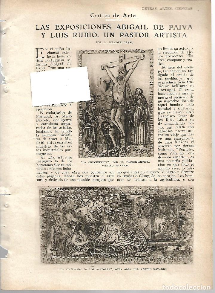 Coleccionismo de revistas y peri&oacute;dicos: BYN MARZO 1928. EXPOSICION ABIGAIL DE PAIVA Y LUIS RUBIO. PORTUGAL ENCAJE. MENDEZ CASAL