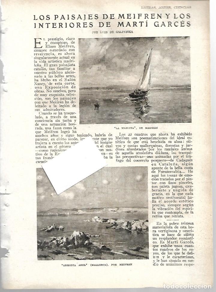 Collectionnisme de Revues et Journaux: BYN MARZO 1928. PAISAJES DE MEIFREN E INTERIORES DE MART&Iacute; GARC&Eacute;S. SALON NANCY LUIS DE GALINSOGA