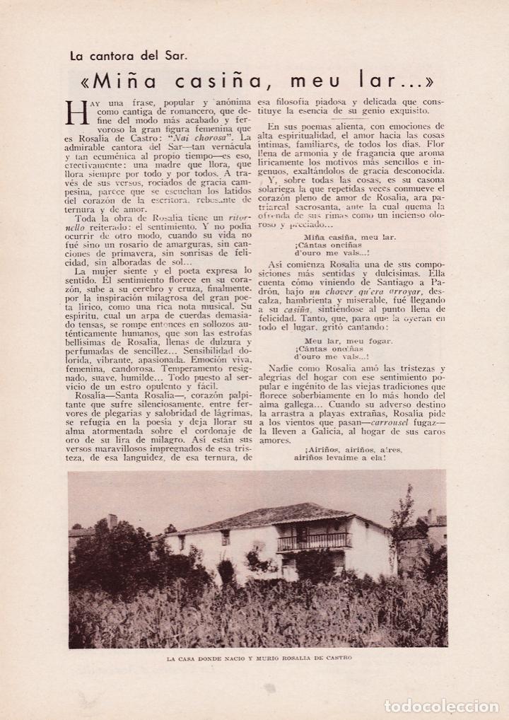 Coleccionismo de Revistas y Peri&oacute;dicos: * ROSAL&Iacute;A DE CASTRO * Mi&ntilde;a casi&ntilde;a, meu lar / Emilio Canda hijo - 1931