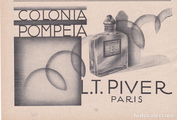 Coleccionismo de revistas y peri&oacute;dicos: Publicidad colonia Pompeia L. T. Piver - 1930