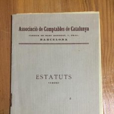 Coleccionismo de Revistas y Periódicos: ANTIGUA REVISTA / FOLLETO ASSOCIACIÓ DE COMPTABLES DE CATALUNYA BARCELONA AÑO 1924 ESTATUTS