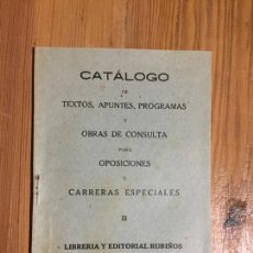 Coleccionismo de Revistas y Periódicos: ANTIGUA REVISTA / FOLLETO CATÁLOGO TEXTOS APUNTES Y PROGRAMAS OBRAS DE CONSULTA PARA OPOSICIONES