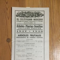 Coleccionismo de Revistas y Periódicos: ANTIGUA REVISTA / FOLLETO EL CULTIVADOR MODERNO AROBLES- SEMILLAS- PLANTAS ARBOLES FRUTALES AÑO1948