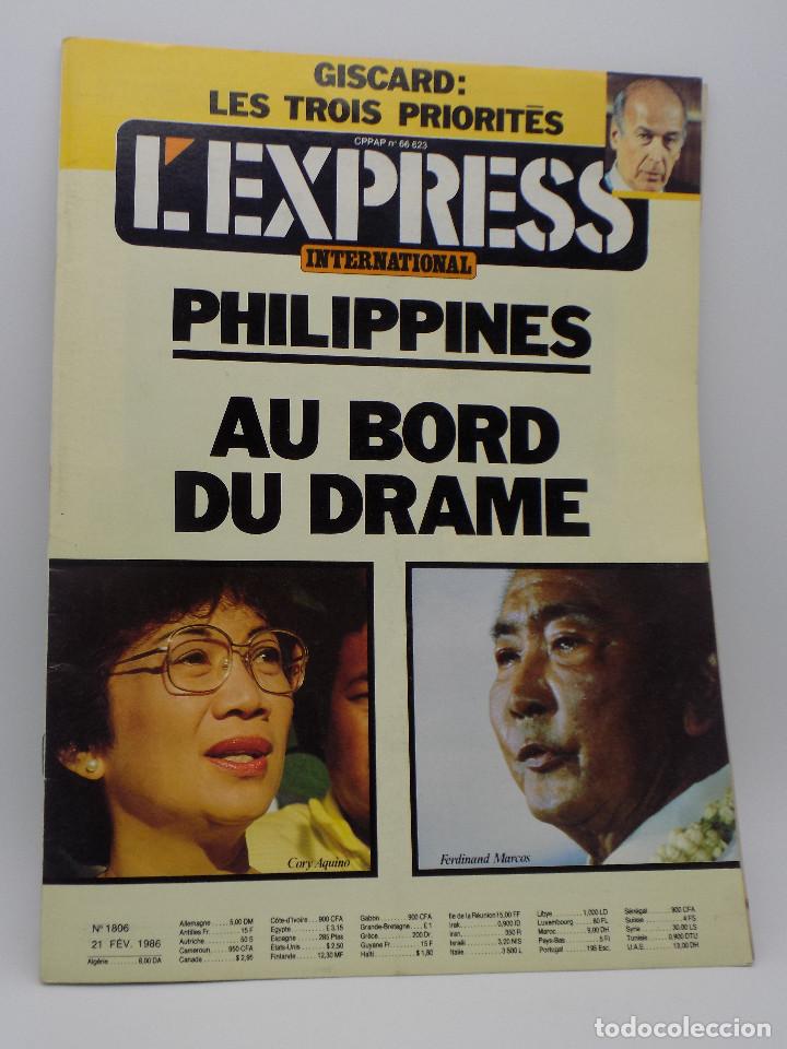 Collectionnisme de Revues et Journaux: REVISTA FRANCESA L`ESPRESS N.1806-1986
