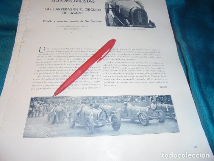Collection Magazines and Newspapers: RECORTE : LAS GRANDES PRUEBAS AUTOMOVILISTICAS, LASARTE. COSMOPOLIS, SPTMBRE 1929