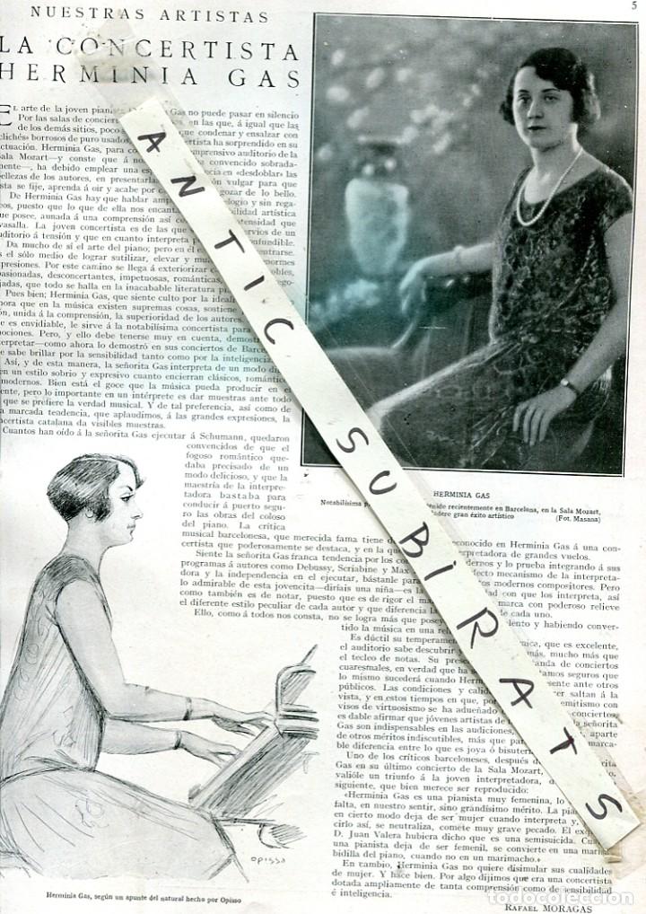 Collezionismo di Riviste e Giornali: REVISTA A&Ntilde;O 1927 PIANISTA HERMINIA GAS BARTOLOME MONGRELL PESCA PLAYA LA CALETA DE MALAGA CAPUZ