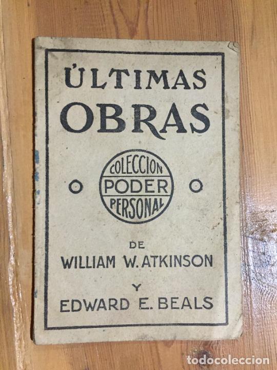 Collectionnisme de Revues et Journaux: Antigua revista / folleto &Uacute;ltimas Obras de WILLIAM W. ATKINSON Y EDWARD E. BEALS a&ntilde;os 20