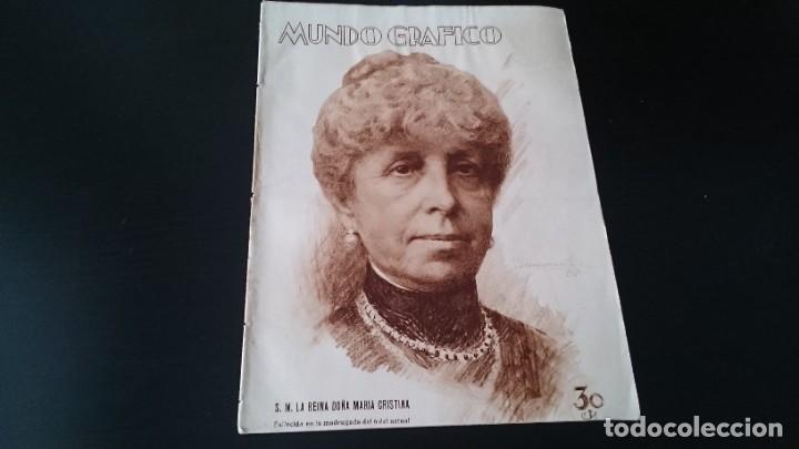 Coleccionismo de Revistas y Peri&oacute;dicos: REVISTA POPULAR ILUSTRADA MUNDO GR&Aacute;FICO - MUERTE DE LA REINA MADRE DO&Ntilde;A MARIA CRISTINA 1929