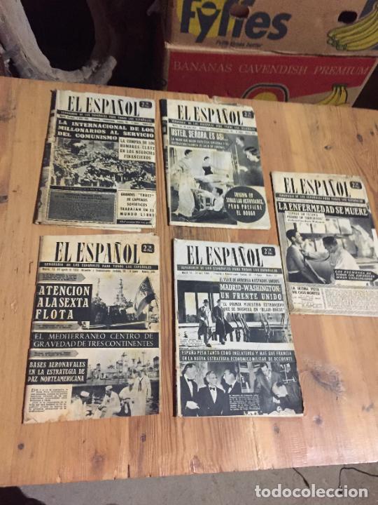 Coleccionismo de Revistas y Peri&oacute;dicos: Antiguas 6 revistas lote El Espa&ntilde;ol semanario de los Espa&ntilde;oles para todos los Espa&ntilde;oles 1954 a&ntilde;os 50