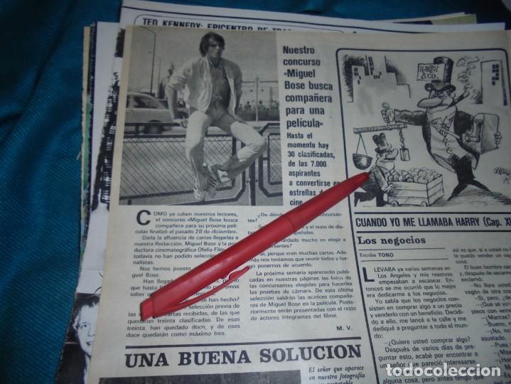 Collezionismo di Riviste e Giornali: RECORTE : MIGUEL BOSE, BUSCA COMPA&Ntilde;ERA PARA PELICULA. SEMANA, ENERO 1978 (#)