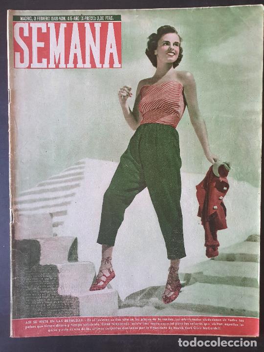 Coleccionismo de Revistas y Peri&oacute;dicos: REVISTA SEMANA N&ordm; 415 - 3 febrero 1948 - As&iacute; se viste en Las Bermudas