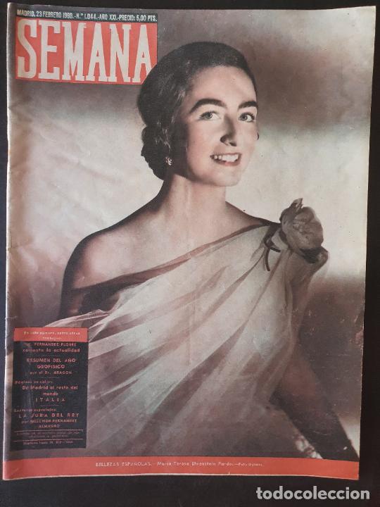 Coleccionismo de Revistas y Peri&oacute;dicos: REVISTA SEMANA N&ordm; 1044 - 23 febrero 1960 -Bellezas espa&ntilde;olas - Maria Teresa Ehrenstein Pardo