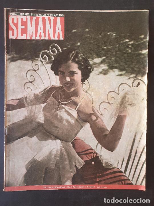 Coleccionismo de Revistas y Peri&oacute;dicos: REVISTA SEMANA N&ordm; 645 - 1 JUNIO 1952 - Bellezas espa&ntilde;olas - MARIA DULCE GARAY DESPUJOL