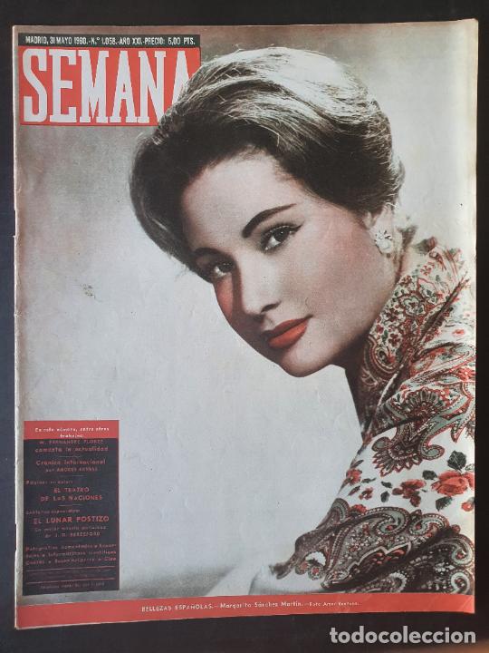 Coleccionismo de Revistas y Peri&oacute;dicos: REVISTA SEMANA N&ordm; 1058 - 31 MAYO 1960 MARGARITA SANCHEZ MARTIN