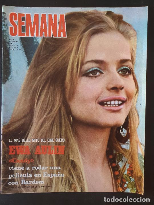 Coleccionismo de Revistas y Peri&oacute;dicos: REVISTA SEMANA N&ordm; 1561 - 1970. EWA AULIN. MARCELO MASTROLANNI. MARY HOPKIN. JULIO IGLESIAS