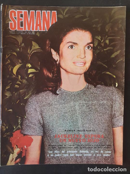Coleccionismo de Revistas y Peri&oacute;dicos: REVISTA SEMANA N&ordm; 1517 - A&Ntilde;O 1969. JACKELINE ONASSIS ESPERA SEGUNDO HIJO
