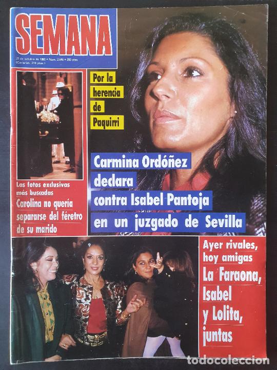 Coleccionismo de Revistas y Peri&oacute;dicos: REVISTA SEMANA N&ordm; 2646 - A&Ntilde;O 1990 - CARMINA ORDO&Ntilde;EZ - LA FARAONA, ISABEL Y LOLITA JUNTAS