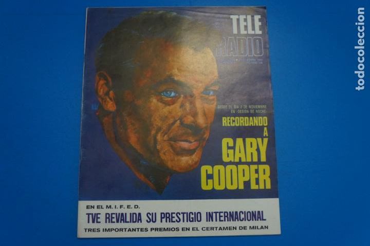 Collection Magazines and Newspapers: REVISTA TELERADIO GARY COOPER ANUNCIO BOBADILLA JEREZ SANDIE SHAW GANADORA EUROFESTIVAL N&ordm; 618 L2
