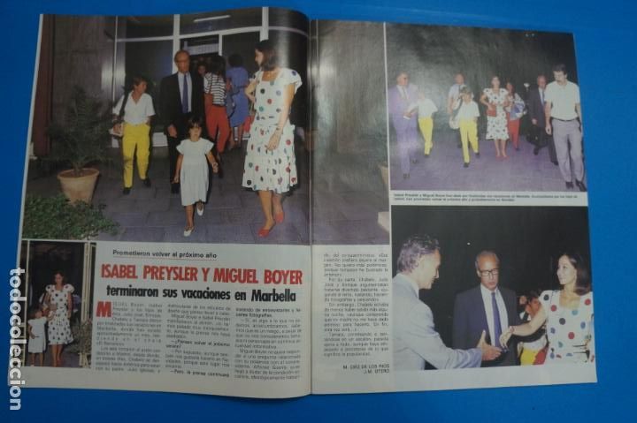 Coleccionismo de Revistas y Peri&oacute;dicos: RECORTE CLIPPING DE ISABEL PREYSLER Y MIGUEL BOYER REVISTA LA REVISTA N&ordm; 102 PAG. 14 Y 15 L2
