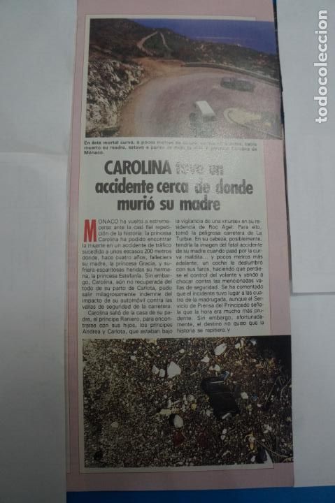 Coleccionismo de Revistas y Peri&oacute;dicos: RECORTE CLIPPING DE CAROLINA DE MONACO REVISTA LA REVISTA N&ordm; 101 PAG. 11 L2