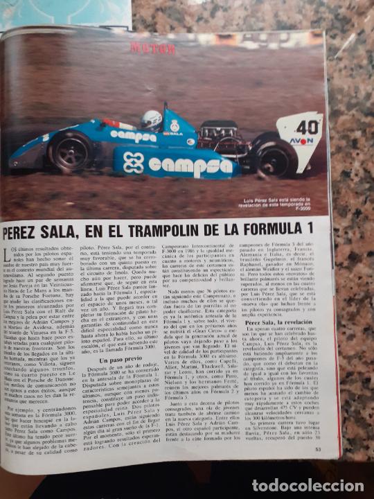 Coleccionismo de Revistas y Peri&oacute;dicos: PEREZ SALA EN EL FORMULA 1 PEUGEOT 205 LACOSTE