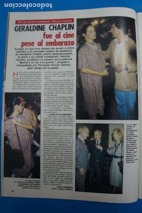 Coleccionismo de revistas y peri&oacute;dicos: RECORTE CLIPPING DE GERALDINE CHAPLIN REVISTA LA REVISTA N&ordm; 86 PAG. 20 L2