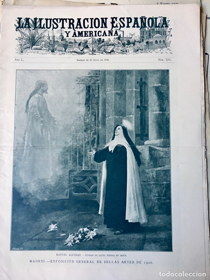 Coleccionismo de Revistas y Peri&oacute;dicos: Ilustr 1906. Expo BBAA Madrid.Barrau, Meifren, Chicharro, Benlliure, Morelli, Romero de Torres, Osle
