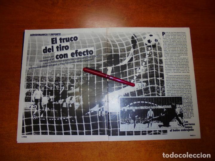 Coleccionismo de revistas y peri&oacute;dicos: RETAL PRENSA 1981: FUTBOL. EL TIRO CON EFECTO. PBLICIDAD ADIDAS, G.A.C. MOBILETTE Y PRAKTICA