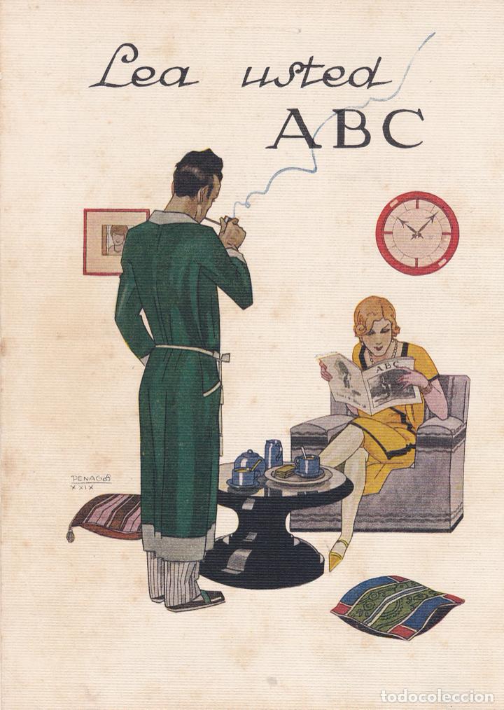 Coleccionismo de Revistas y Peri&oacute;dicos: Publicidad: Lea usted ABC / dibujo de Penagos - 1931