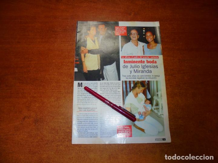 Collectionnisme de Revues et Journaux: CLIPPING 1998: BODA INMINENTE DE JULIO IGLESIAS Y MIRANDA - LA HIJA DE ROMY SCHNEIDER