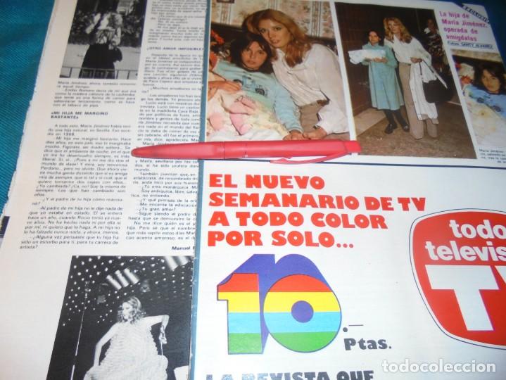 Coleccionismo de revistas y peri&oacute;dicos: RECORTE : LA HIJA DE MARIA JIMENEZ, OPERADA. SEMANA, NVBRE 1978 (#)