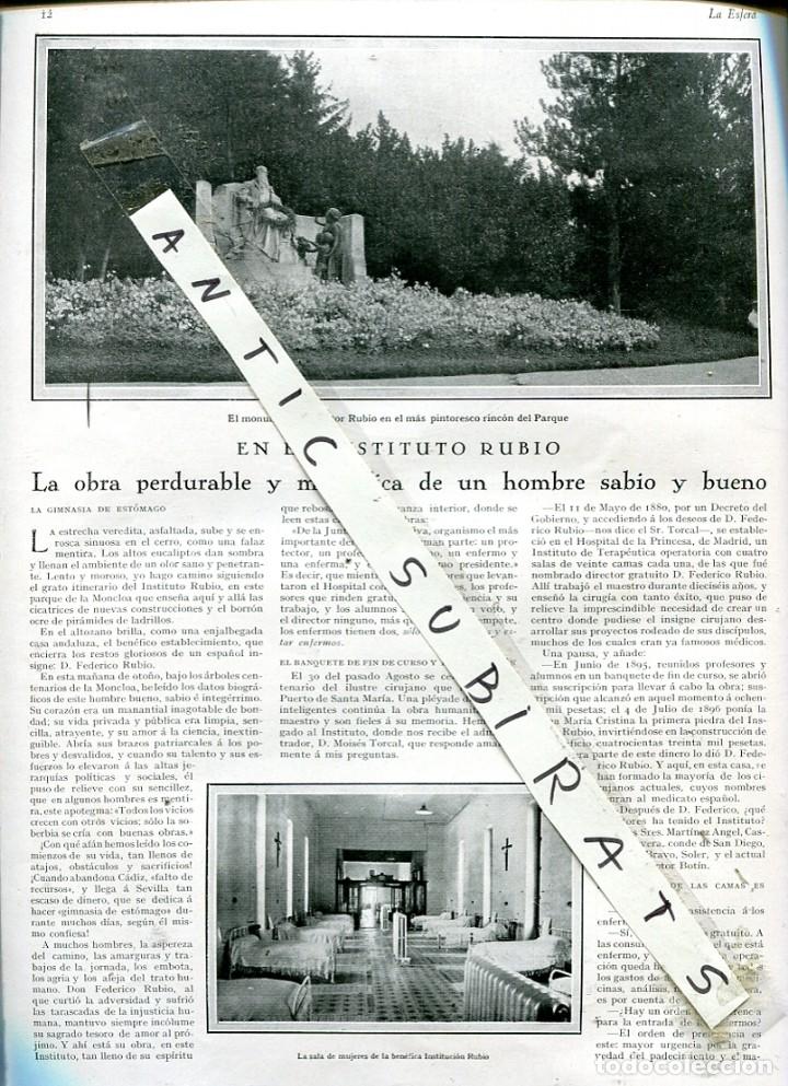 Coleccionismo de revistas y peri&oacute;dicos: REVISTA A&Ntilde;O 1927 INSTITUTO DOCTOR RUBIO ALTA COSTURA MODA BARBARA DE BRAGANZA LA LECHERA PENILLA