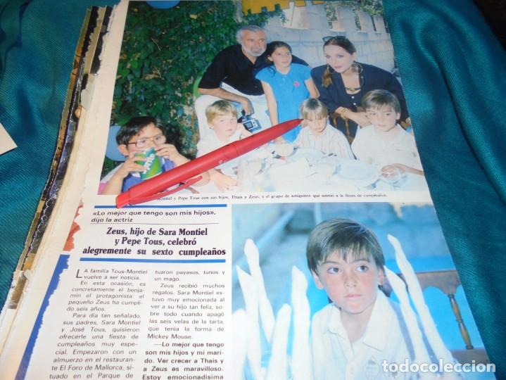 Coleccionismo de revistas y peri&oacute;dicos: RECORTE : SARA MONTIEL, CELEBRA EL CUMPLEA&Ntilde;OS DE SU HIJO. SEMANA, MAYO 1989 (#)