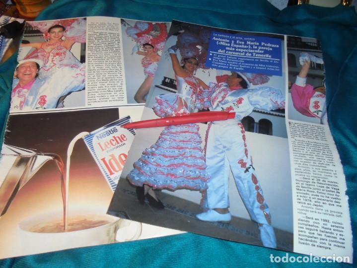 Coleccionismo de Revistas y Peri&oacute;dicos: RECORTE : EVA M&ordf; PEDRAZA, MISS ESPA&Ntilde;A, EN EL CARNAVAL DE CADIZ. SEMANA, FBRO 1989 (#)