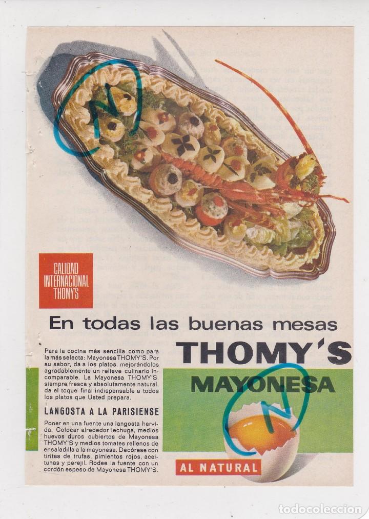 Coleccionismo de revistas y peri&oacute;dicos: PUBLICIDAD T 1969. ANUNCIO MAYONESA THOMY'S