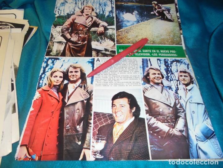 Coleccionismo de Revistas y Peri&oacute;dicos: RECORTE : ROGER MOORE, EL SANTO, EN LOS PERSUASIVOS .SEMANA, MARZO 1971 (#)