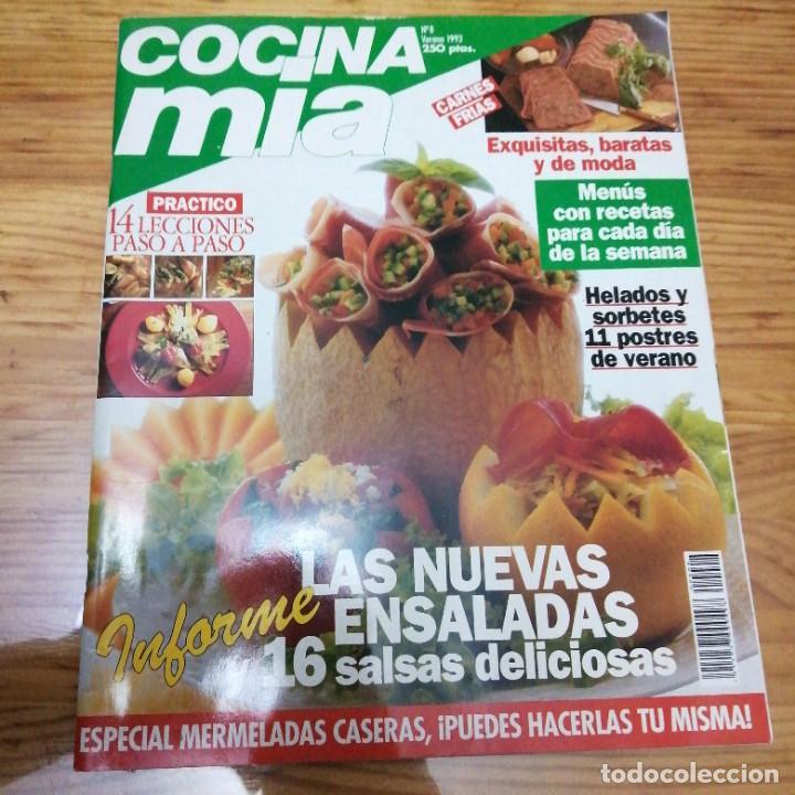 Coleccionismo de Revistas y Peri&oacute;dicos: Revista COCINA MIA a&ntilde;o 1993 N&deg; 8 ensaladas gratinados atun pescado Plumcake helado quesos espa&ntilde;oles