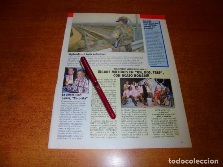 Coleccionismo de Revistas y Peri&oacute;dicos: PUBLICIDAD 1992: UN, DOS, TRES CON OCASO HOGAR - ROC&Iacute;O JURADO Y LOS REL&Aacute;MPAGOS, MOCHI, J.L MORENO-