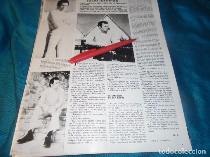 Coleccionismo de Revistas y Peri&oacute;dicos: RECORTE : JULIO IGLESIAS ,ANTE EL NACIMIENTO DE SU PRIMER HIJO. SEMANA, JULIO 1971 (#)