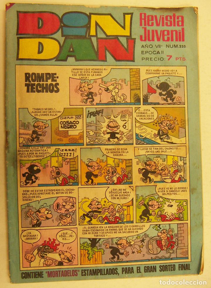 Colecionismo de Revistas e Jornais: DIN DAN REVISTA JUVENIL N&ordm; 235 EDIT BRUGUERA A&Ntilde;O 1972